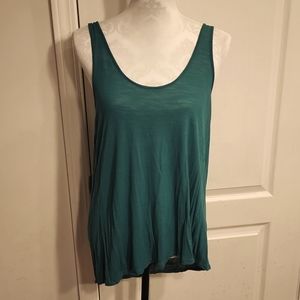 VINTAGE American Eagle Sheer High Low Drop Back Tank